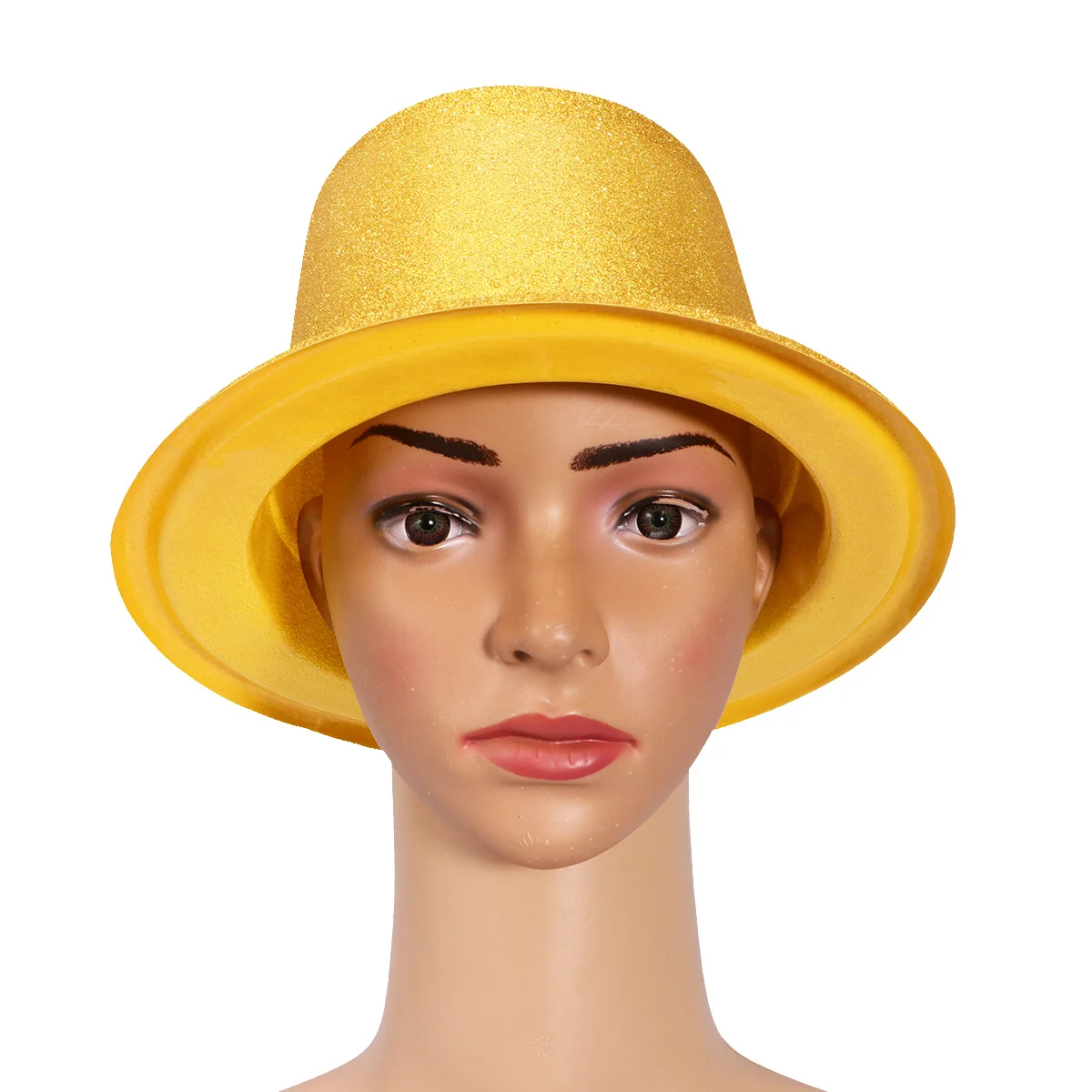 

2Pcs Golden Glitter Fedora Hat Party Performance Cosplay Magician Birthday Party Caps Dress-Up Attractive Charming