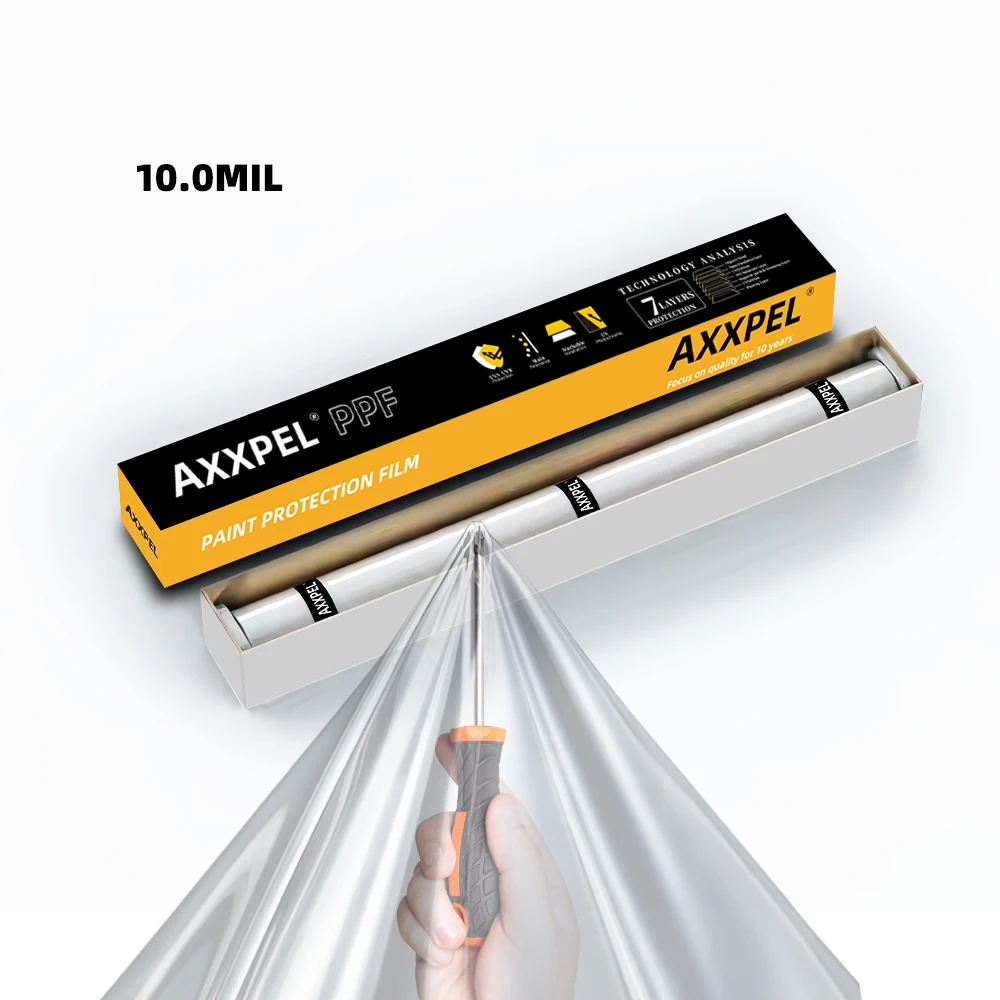 

XAXPEL Lubrizol TPU PPF 10mil Self Healing Anti Yellowing Film High Gloss Transparent Body Protection Anti Scratch Protective