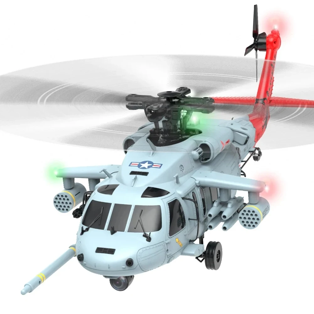 Yuxiang F09-H Black Hawk 6CH Helicopter Gps Optical Flow Positioning 5.8g Fpv Brushless Motor Sh-60 Naval Helicopter Turn Back