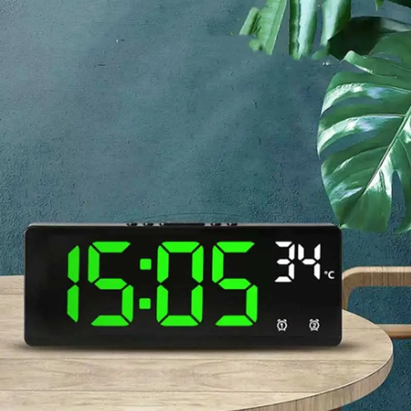 Creative Multifunction Electronic Clock Simple Large Screen Clock Multi Group Alarm Clock Student Clock