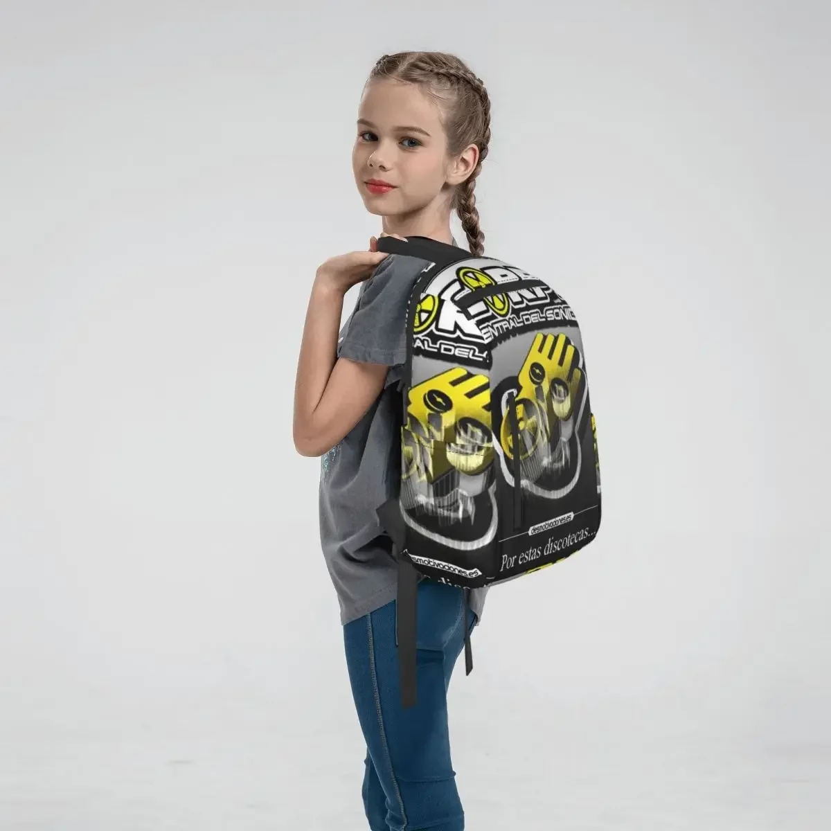 Scorpia - Central Del Sonido Backpack Large Capacity Children BookBag School Bag Shoulder Bags for Men Women