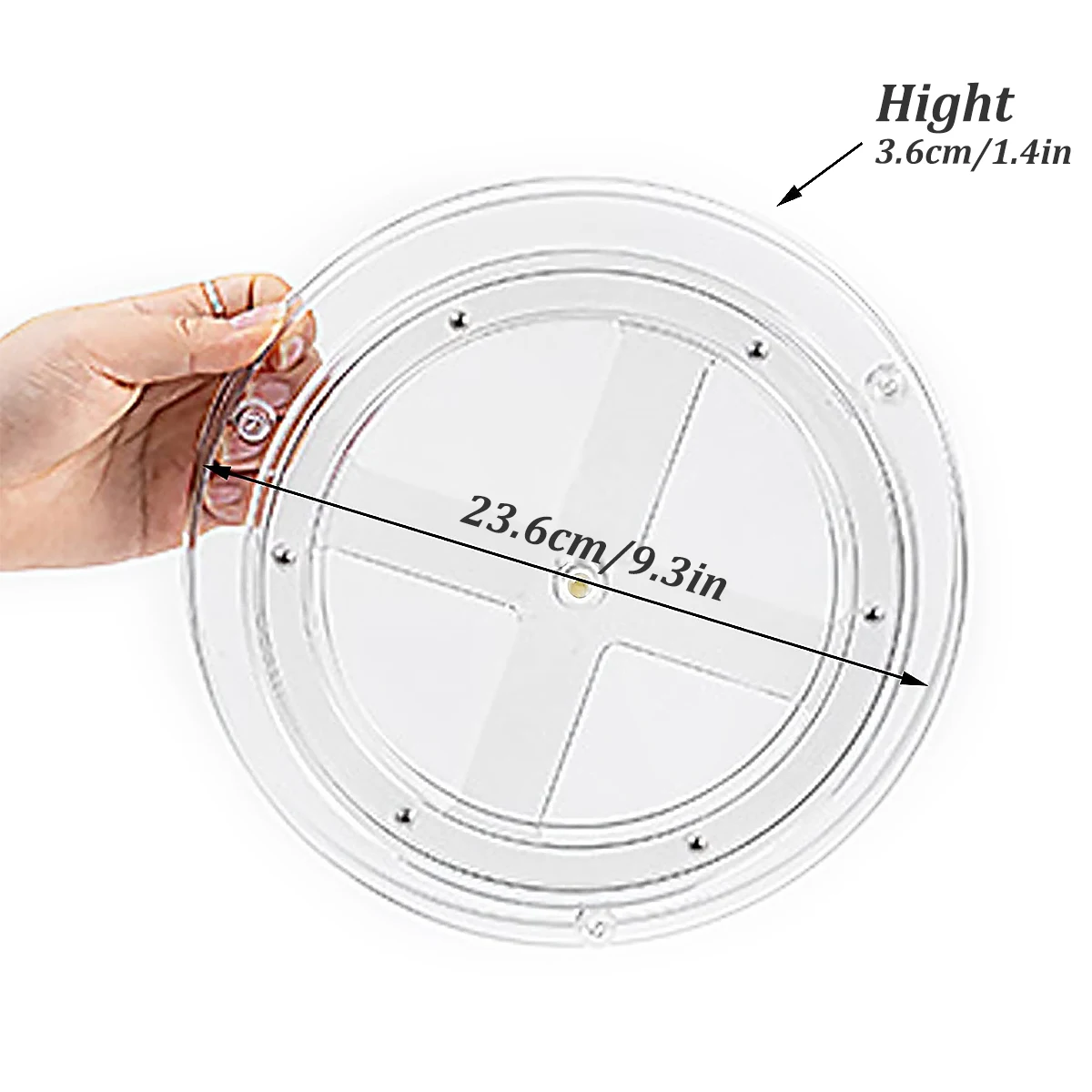 Lazy Susan Turntable Organizer Clear 360 Rotating Multifunctional Turntable Spice Rack For Kitchen Cabinet Makeup Storage Trays