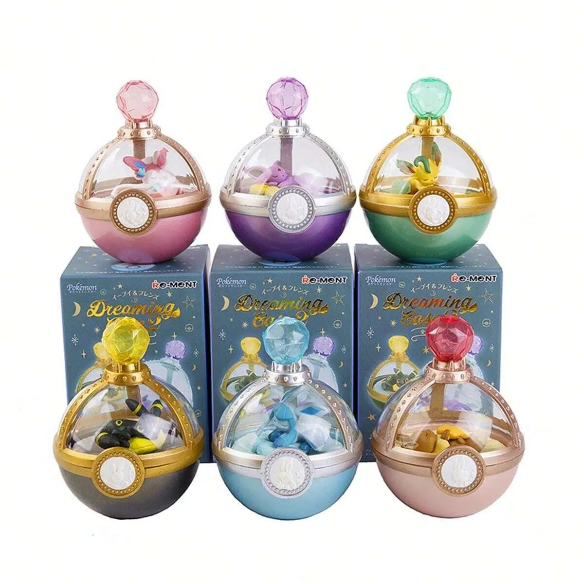 Pokemon Creatieve Blind Box met Slapende Eevee Dream Ball Espeon Beeldje Umbreon Leafeon Glaceon Sylveon Collectible Kids Gifts