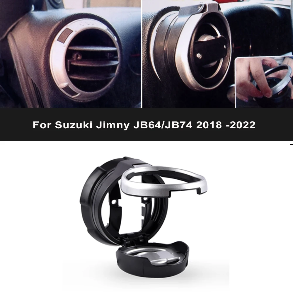 1pc For Suzuki Jimny Water Cup Holder Car Air-Vent Foldable Cup Drink Holder Plastic  JB64/JB74 2018 -2022