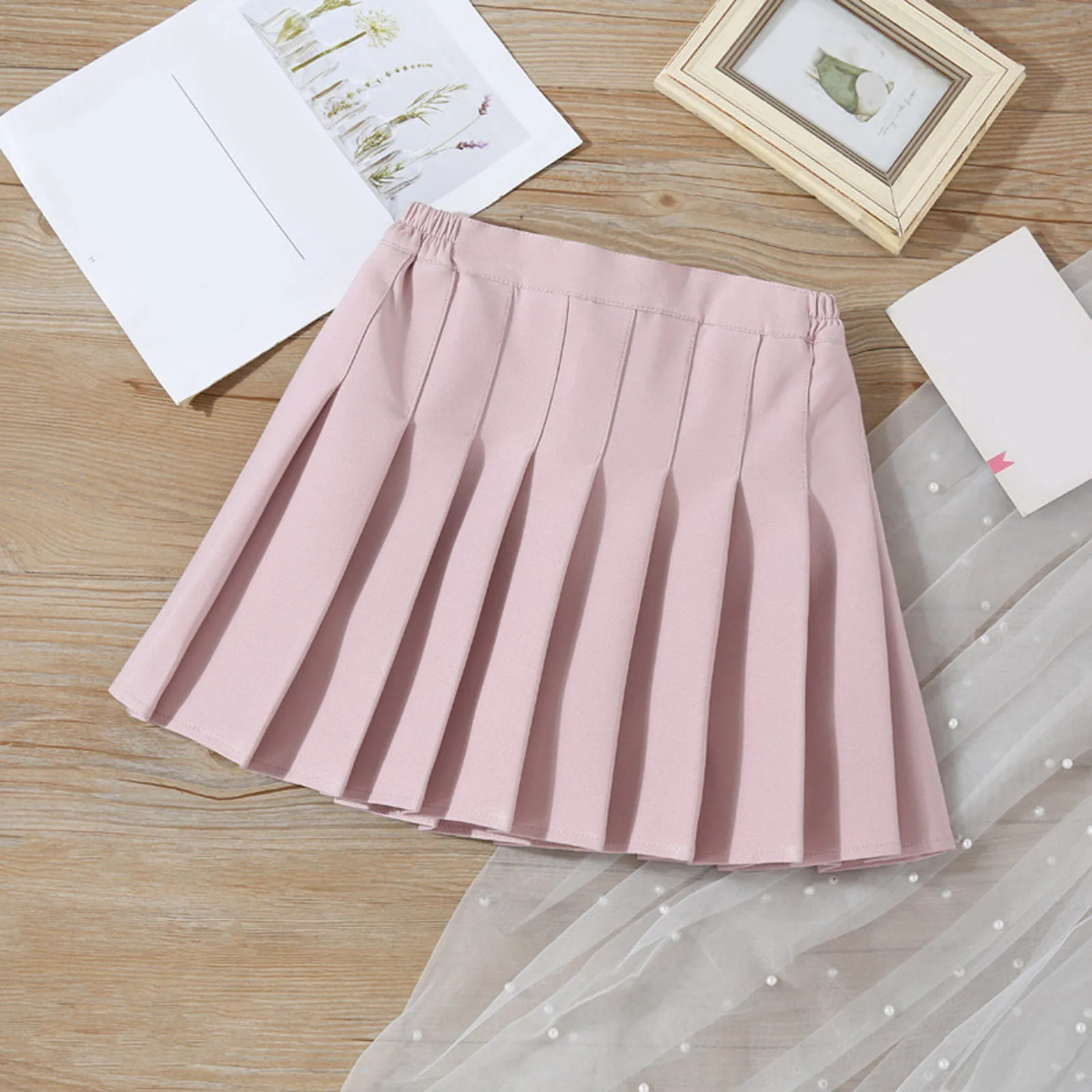 3-16 Years School Uniform Children Short Skirt Kids Pleated Skirt Baby Toddler Teenage Girl Clothes Student Girls A-Line Skirts