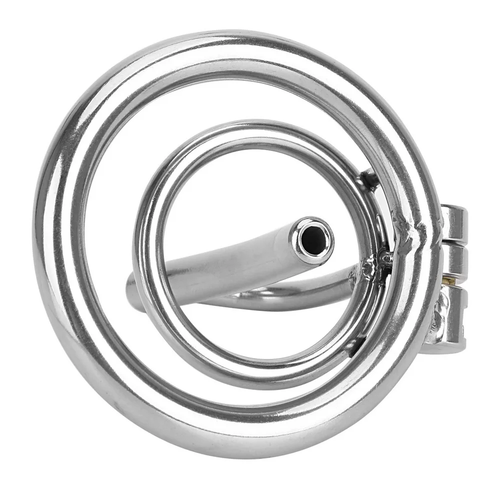 Stainless Steel Urethral Sounding Two Penis Rings for Men 18 Cock Plug Delay Lock Chastity Cage Medical Sex Toy Male Masturbator