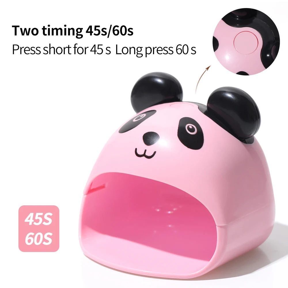 LINMANDA 팬더/래빗 네일 램프 작은 네일 치료 UV 라이트 USB 경화 네일 건조기 빠른 경화 젤 매니큐어 DIY 네일 아트