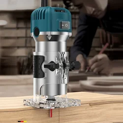 6 Velocità 800W Router di Legno A Mano Lavorazione Del Legno Trimmer Elettrico 110/220v per 6.35mm 30000rpm Fresa Macchina utensili elettrici