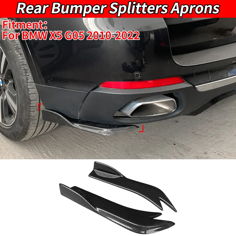 For Car BMW X5 G05 2010-2022 Rear Bumper Spoiler Protective Plate Automotive Diffuser Wrap Angle Auto Accessories Carbon Fiber