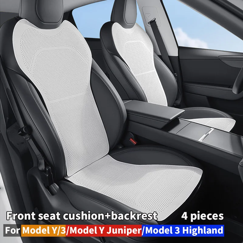

Подушка переднего сиденья Tesla Model Y/3, защитный чехол для сиденья, защитная накладка на спинку сиденья водителя и пассажира, 4 шт.