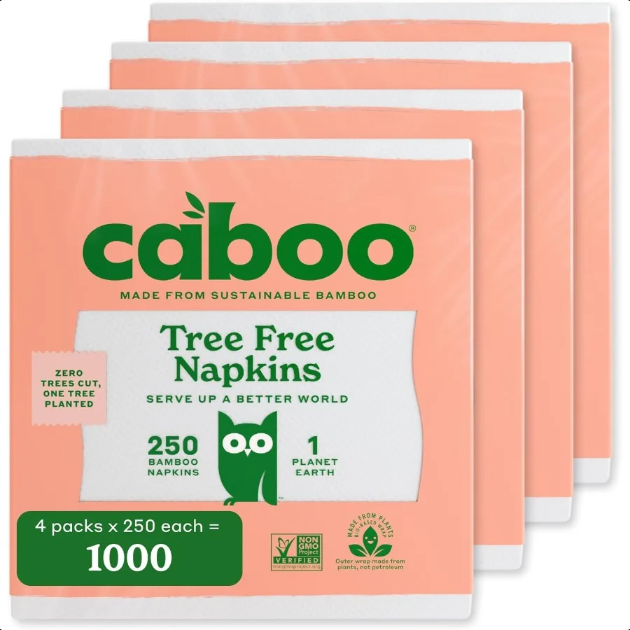 Tovaglioli senza albero 4 confezioni da 250 1000 tovaglioli totali Tovagliolo da cucina sostenibile