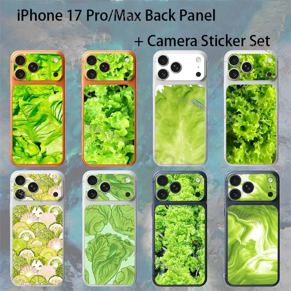 

Cabbage Lettuce Printed For iPhone 17pro/proMax Full body Back Cover Decal Skin Colorful Rear Protective Sticker Film