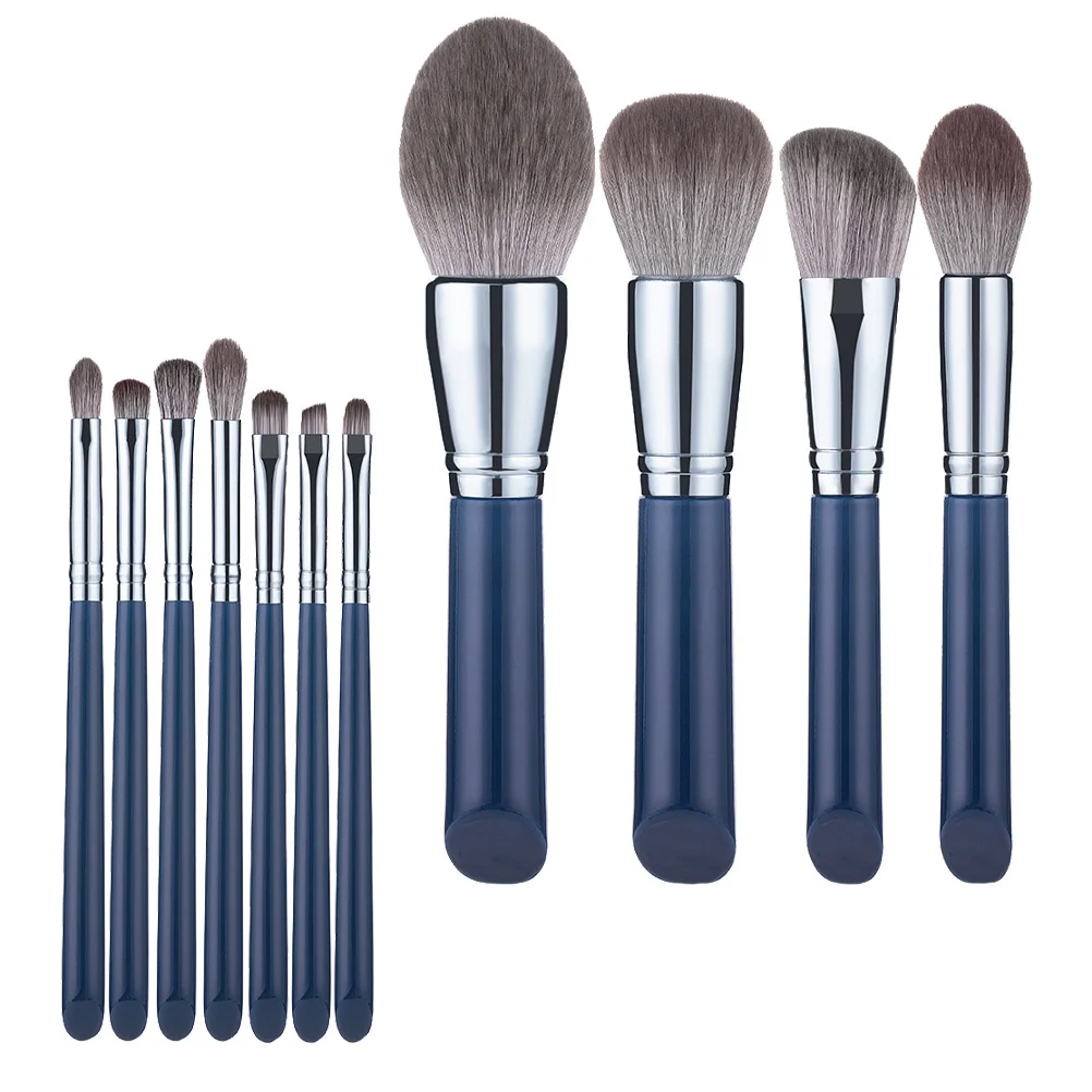 11-teiliges Make-up-Pinsel-Set, ideal für Frauen, Anfänger, Experten, für die Gesichtsanwendung von Foundation, Puder, Lidschatten, Rouge und Konturierung.