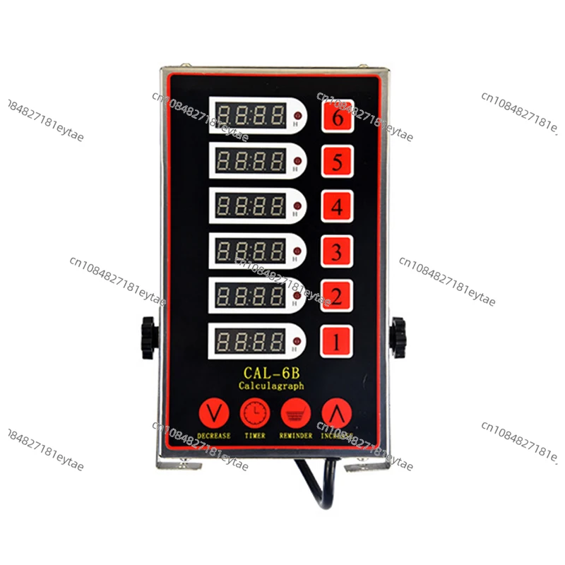 

Burger Bakery Restaurant Clock Loud Alarm Commercial Cooking Stainless Steel LED Display Mechanical 6 Channel Timer