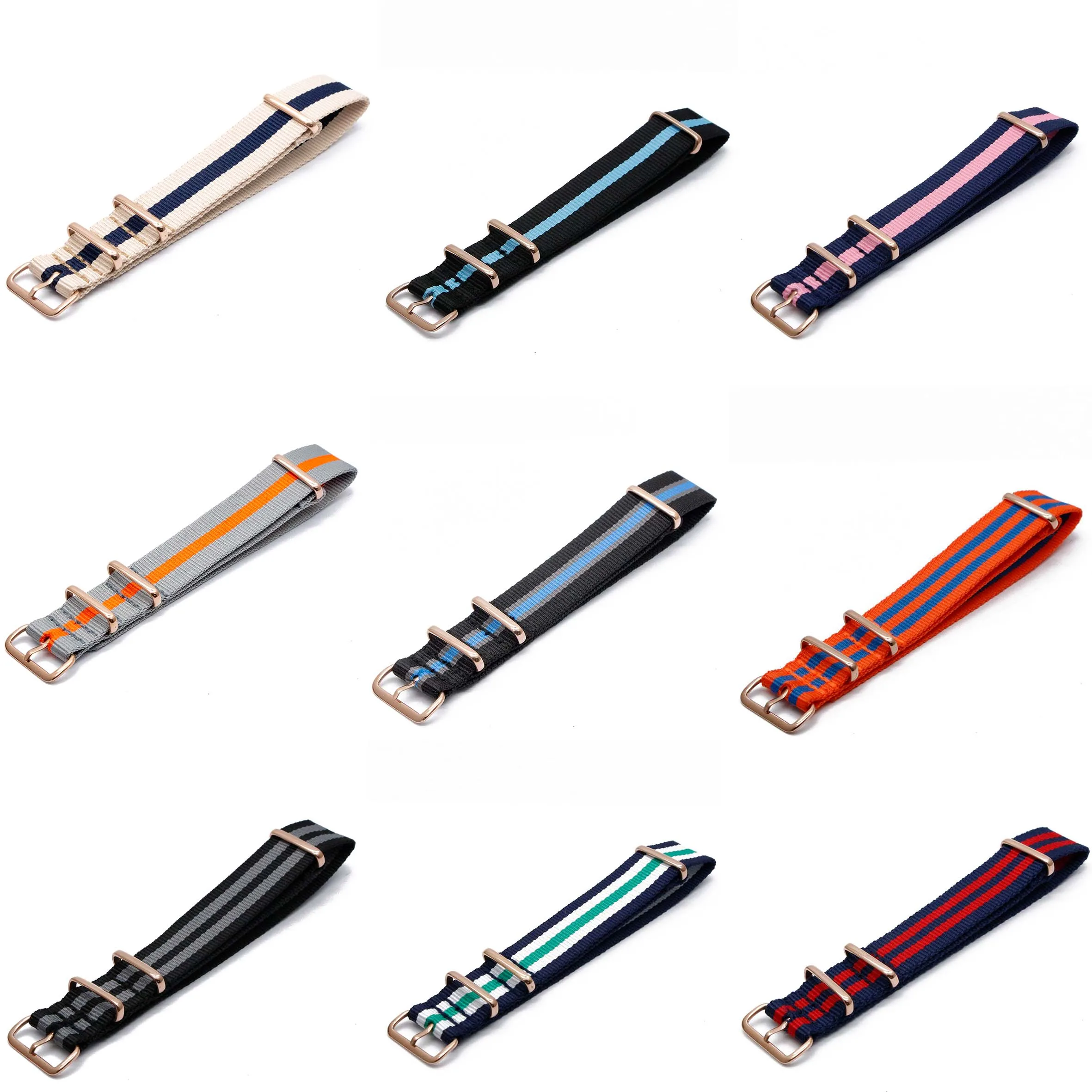عالية الجودة ارتفع الذهب حزام ساعة نيلون ل سواتش الرياضة سوار معدني للطي مشبك معصمه ملحق 18 مللي متر 20 مللي متر 22 مللي متر 24 مللي متر