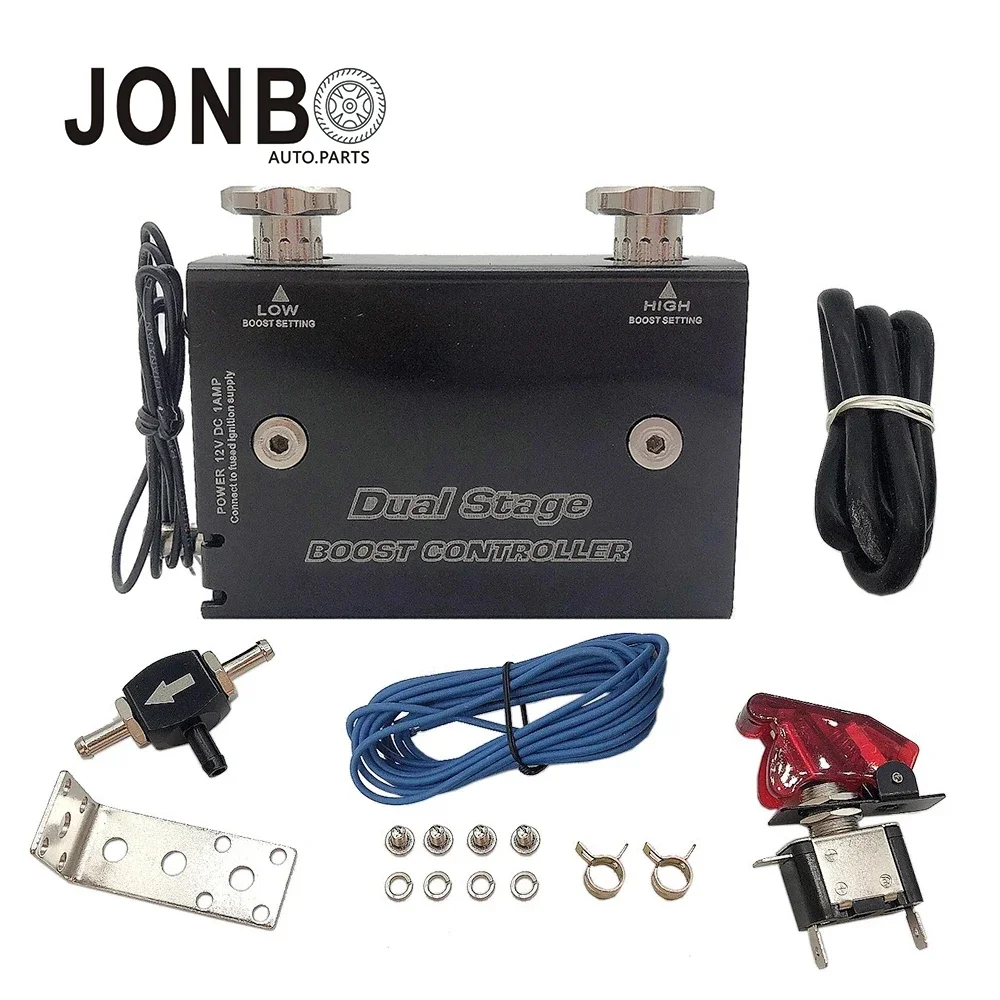 JONBO New 1-30PSI Adjustment Dual Stage Electronic Boost Controller Kit Manual With Switch