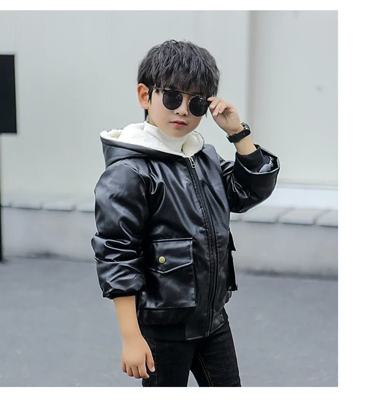 

Children Leather Coat Spring And Autumn Clothing Korean boys PU leather jacket куртка для мальчика