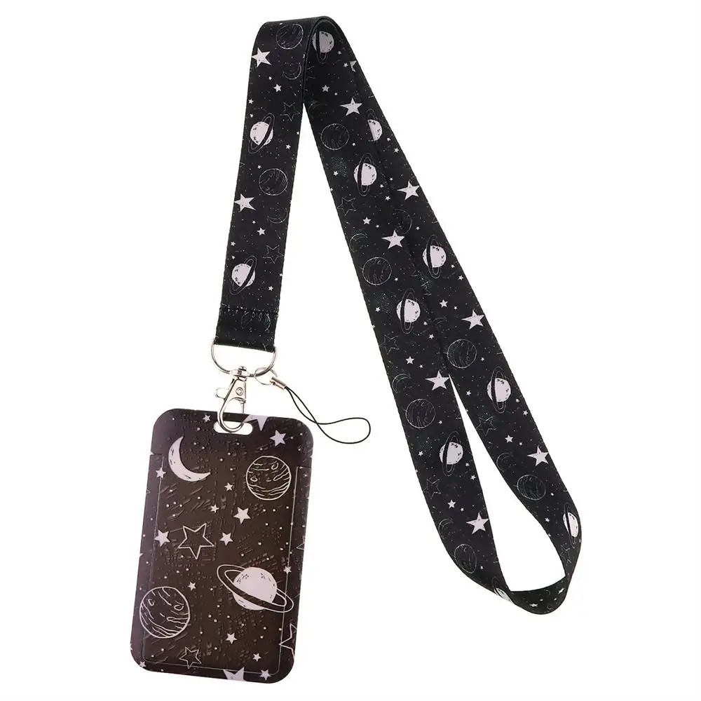 

Supply Vintage Sun and Moon Stars Lanyard Phone Lanyard Card Holder Phone Neck Strap ID Card Holder Hanging Rope Badge Holder