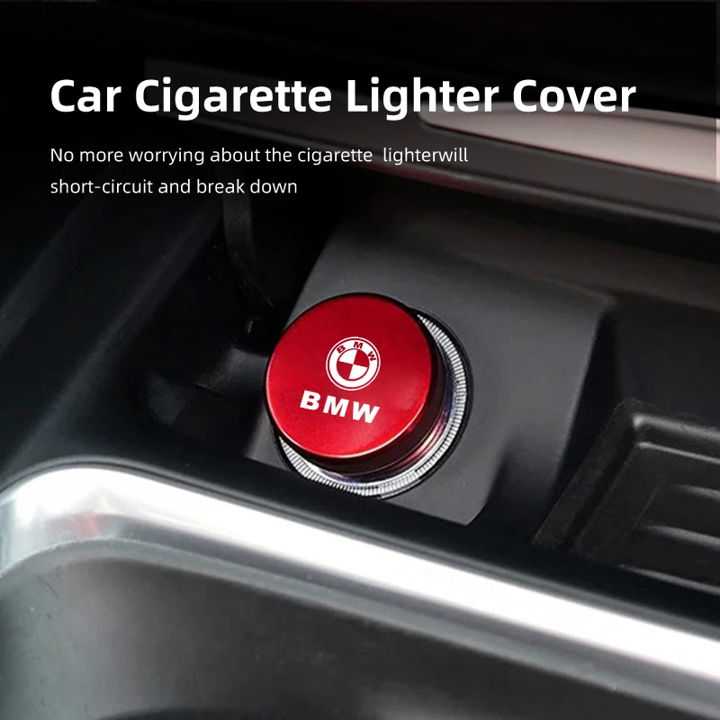 Car Aluminum Cigarette Lighter Button Plug Dust Cover For BMW 1 2 3 4 5 7 Series X1 X2 X3 X4 X5 X6 X7 M2 M3 M4 M5 M6