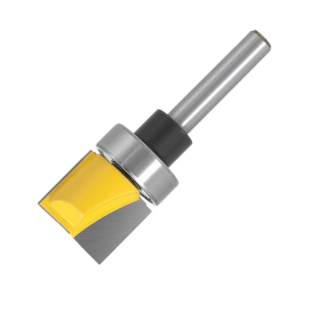1PC 1/4 6.35MM 6MM Shank Milling Cutter Wood Carving Pattern Bit Flush Trim Bit Straight Bit with Bearing Hinge Mortising Router