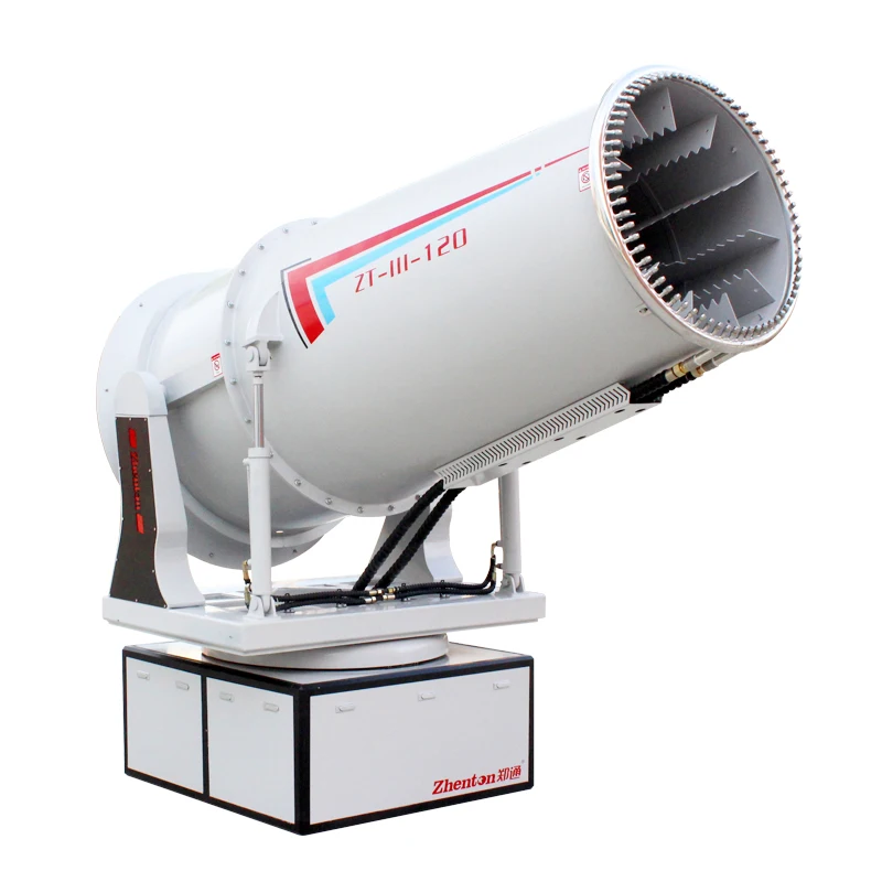 Novo design personalizado máquina de canhão de névoa de acionamento hidráulico pulverizador de jardim ventiladores de resfriamento elétricos para caminhões