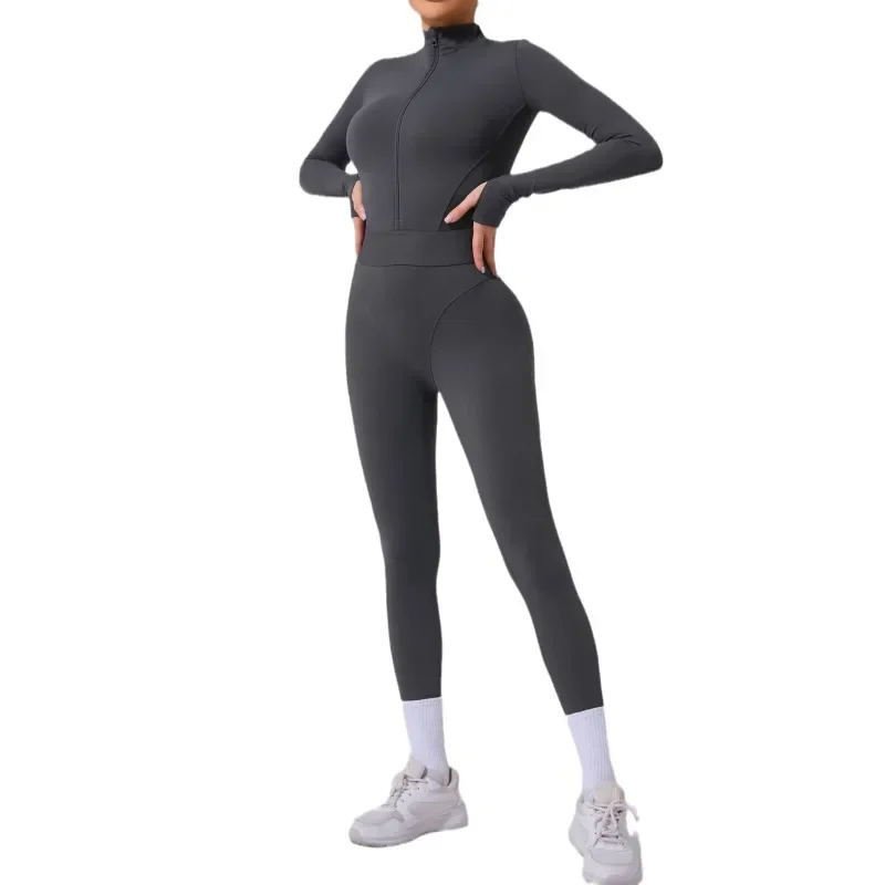 Side Net Breathable Yoga Jumpsuit Set Sports Fitness Briefs Shape Waist Splicing Rubber Band Tight Workout Gym Leggings Bodysuit