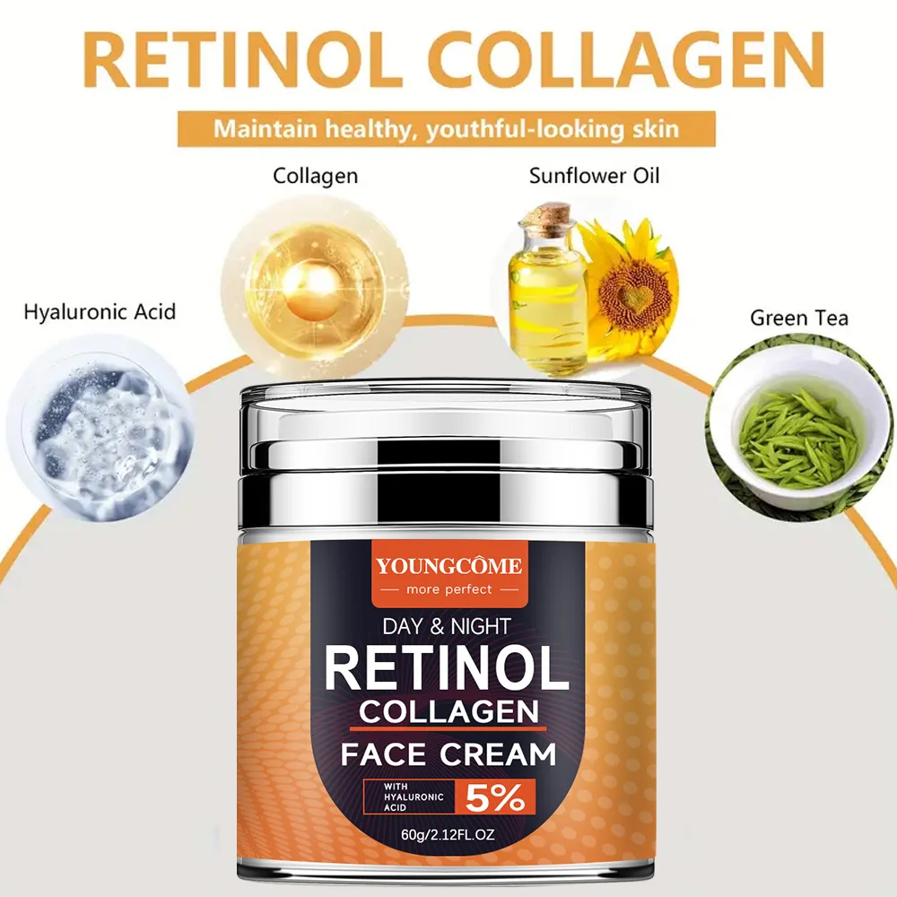 كريم ريتينول مرطب للوجه - كريم وجه مقاوم للشيخوخة للرجال والنساء - كريم وجه مع الريتينول والكولاجين وحمض الهيالورونيك #2