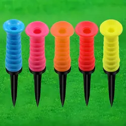 5 Colors Rubber Golf Tees High Quality Golf Ball Support Durable Plastic Golfer Training Tool For Husband Gifts