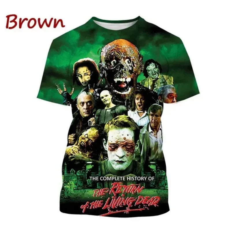 New Horror Movie The Return of The Living Dead 3D Print T-Shirts Fashion Men Clothing Hip-hop Unisex Tee Shirt Kid Harajuku Tops