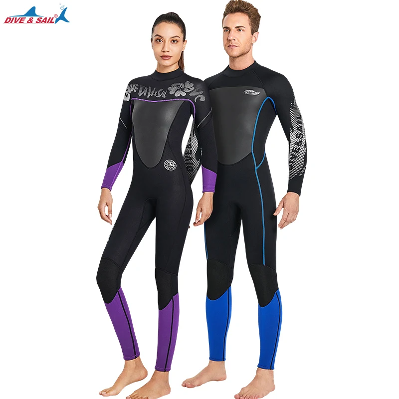 Neoprene Wetsuit Men Women Back Zipper Diving Suit for Snorkeling Scuba Diving Swimming Kayaking KiteSurfing Full Wetsuit