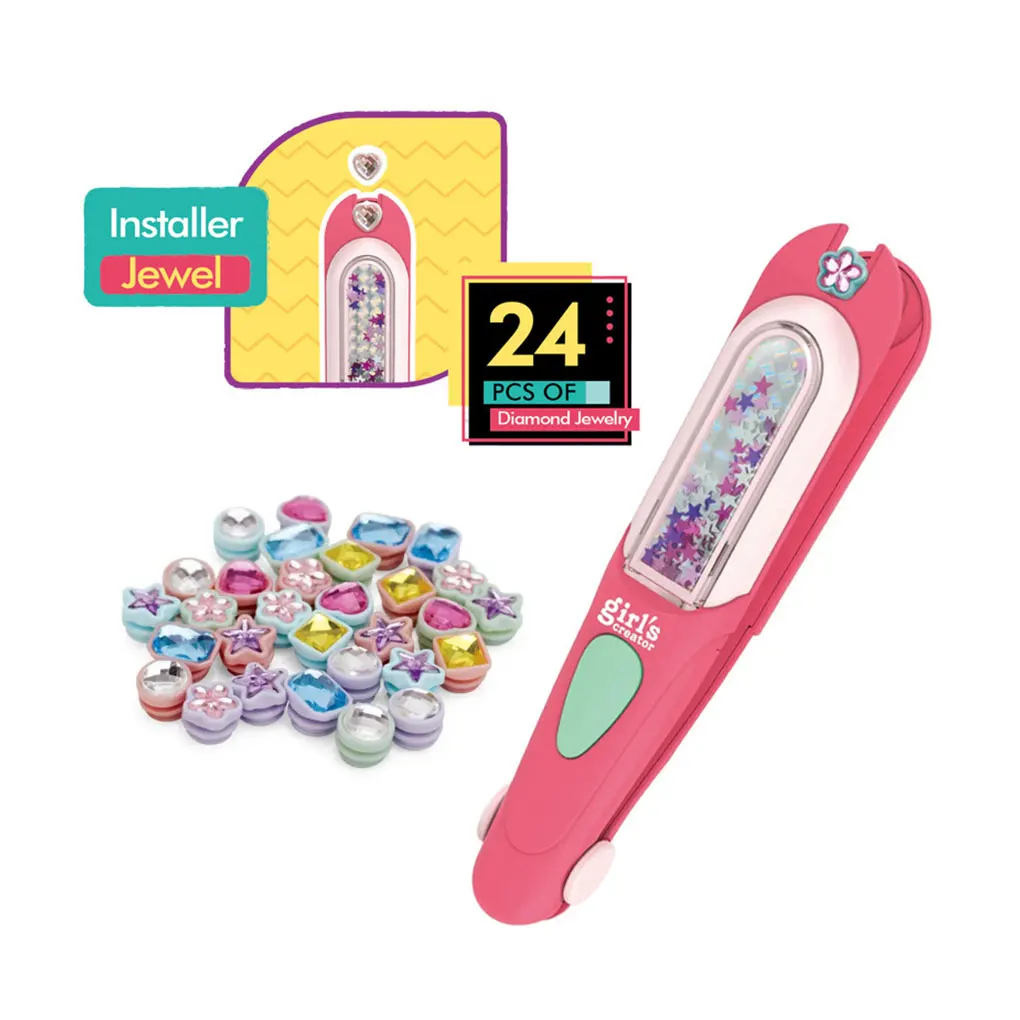 Tampon de pierres précieuses pour cheveux, bricolage, pour coiffure créative, amusant pour cadeaux, facile à simplement, appuyez sur légèrement sur les cheveux