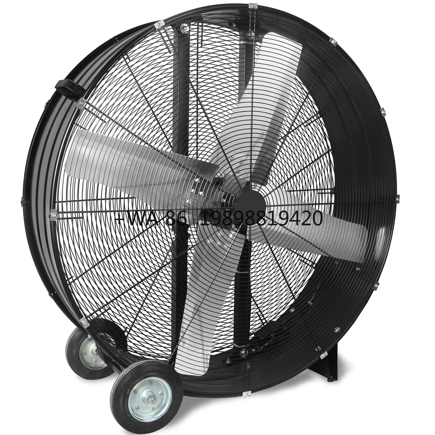 Velocity Heavy Duty Industriële Metalen Riemaandrijving Koeling Luchtvloer Mobiele Drumventilator 110V 120V 36" 42" 48" industriële Hoge
