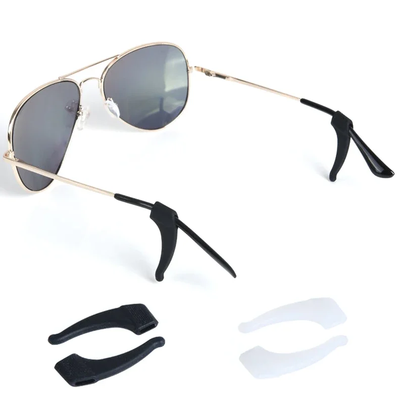 1 زوج مكافحة زلة نظارات الأذن السنانير تلميح النظارات قبضة معبد سيليكون المضادة للانزلاق حامل نظارات إطار الساق الأكمام اكسسوارات