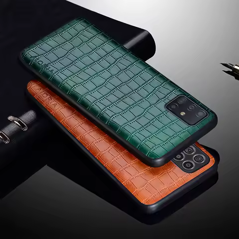 Luxury Crocodile Leather Case For Samsung GalaxyA11 M11 A12 M12 F12 A22 A32 5G M51 M31 M31S S20 FE M32 A12 A51 A71 A31 A52 A21S