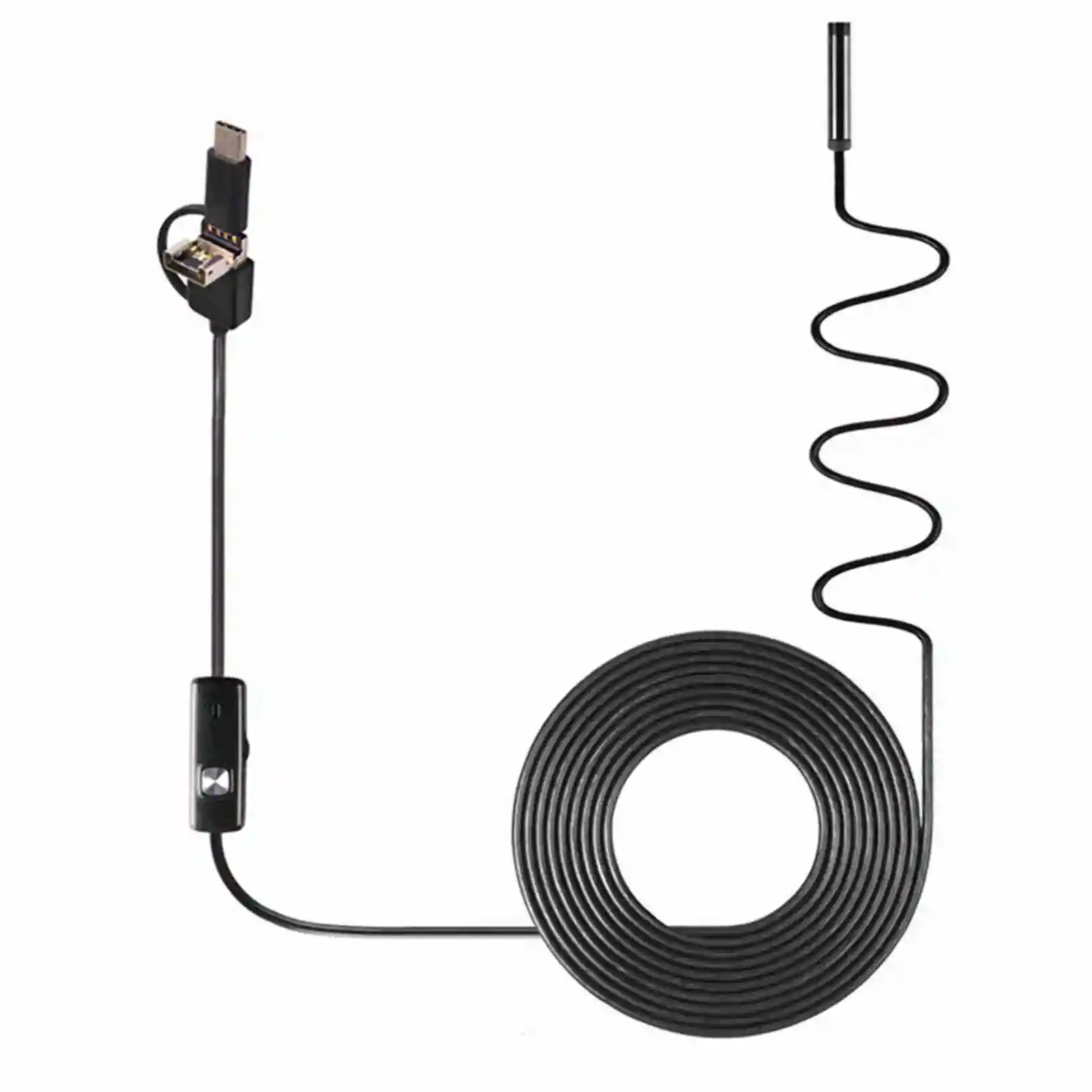 Industrial Endoscope 3-in-1 USB Endoscope 6 Adjustable LEDs Borescope Inspection Camera IP67 Waterproof Repair Inspection Tools