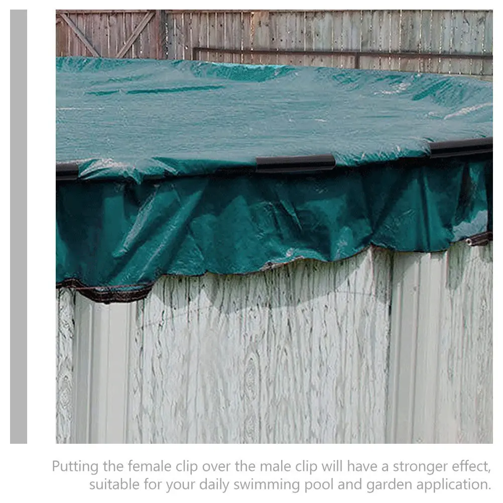 

24 шт. зажимов для покрытия бассейна, прочные зимние фиксаторы для покрытия, компактные износостойкие крепления для бассейна, прочные, устойчивые к погодным условиям, маленькие