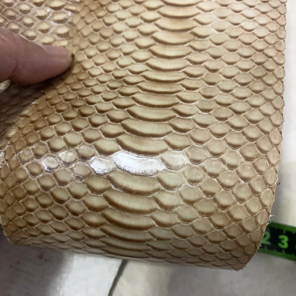 Leather Snake Skin for Phone Case, Leather Bag Belt, DIY Handmade Watch Strap Making Materials, Multiple Colors