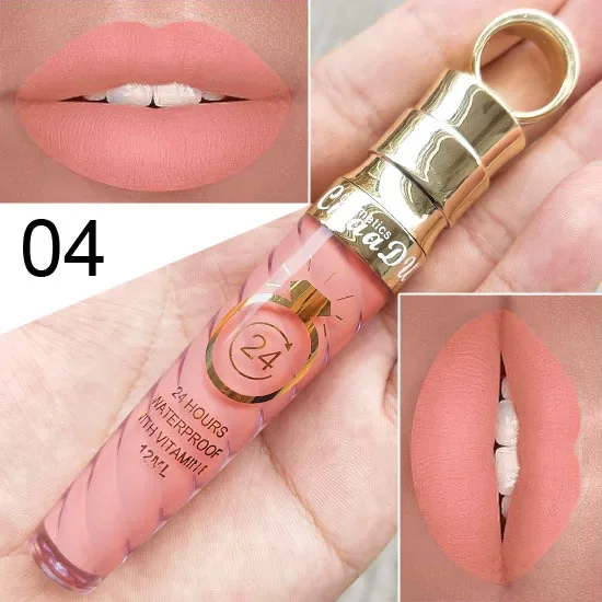 CmaaDU 20Color Matte Lip Gloss  Liquid Lipstick Waterproof Lasting Nude Glitter Fashion Scoop Lip Natural Thread Gloss Cosmetics