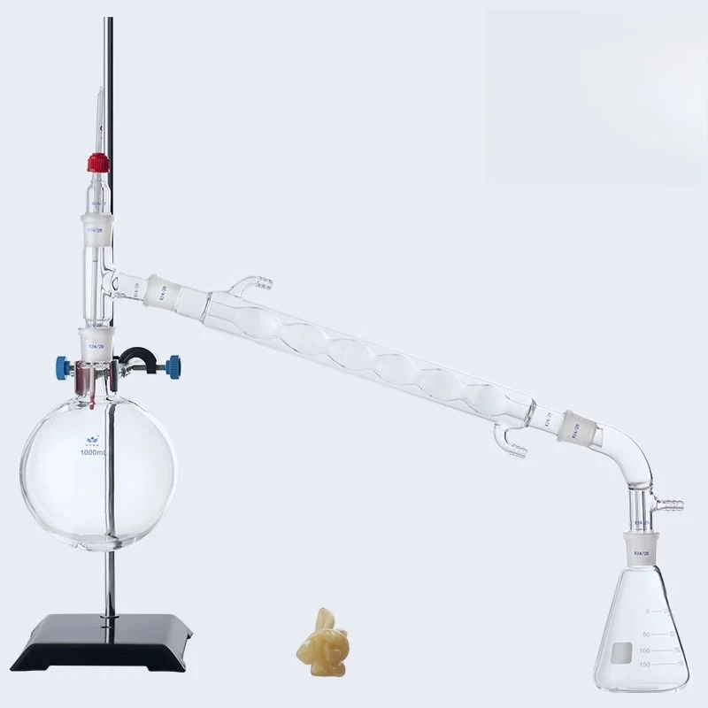 

Стеклянное устройство для атмосферной дистилляции Устройство рефлюкса 250/500/1000 мл без железной рамы