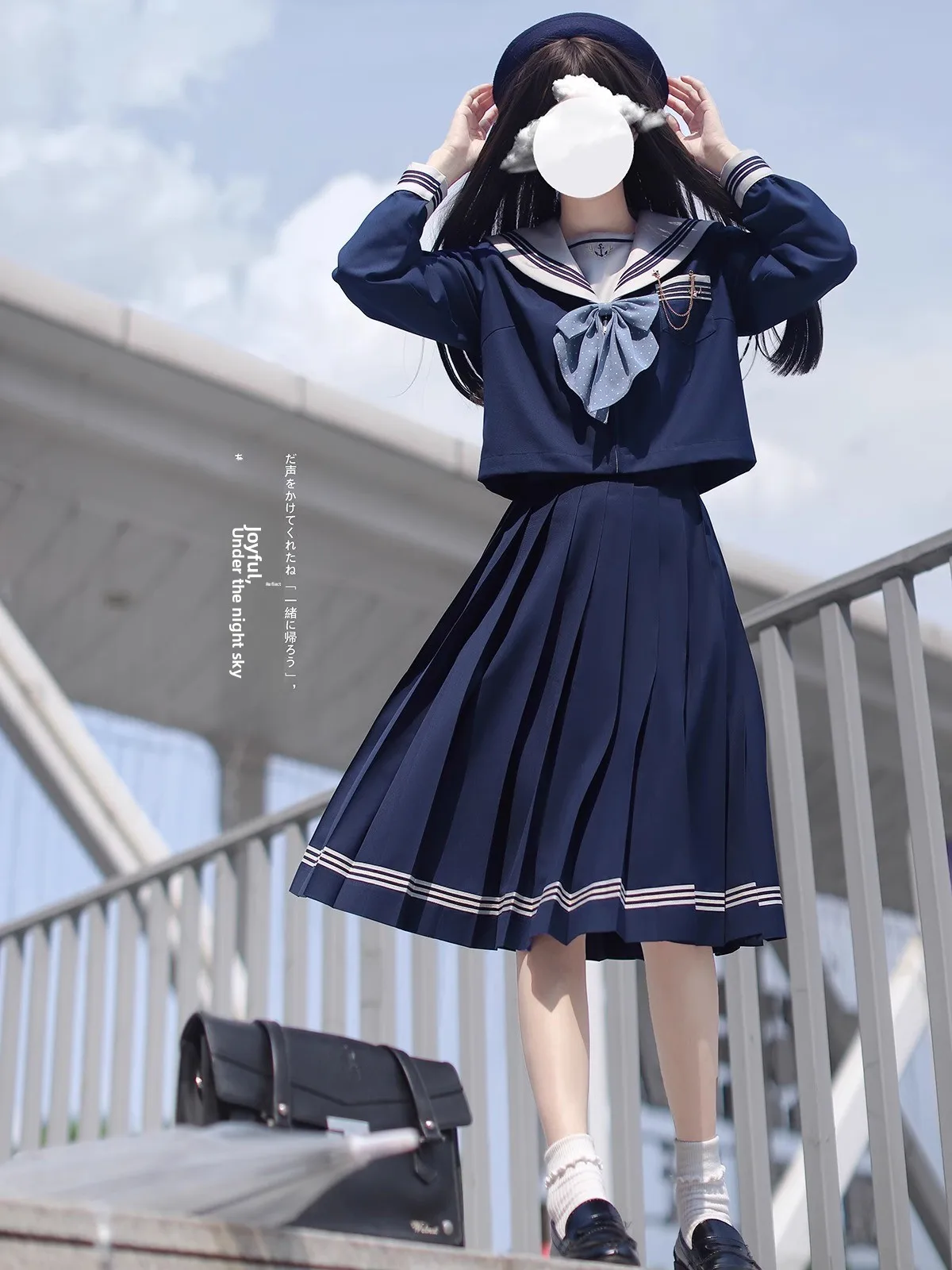 

Орех JK orm Sailor Suit Ele School orm Line Средней длины Осень Зима Длинный ор Якорь/Стерtern/Naval Sle