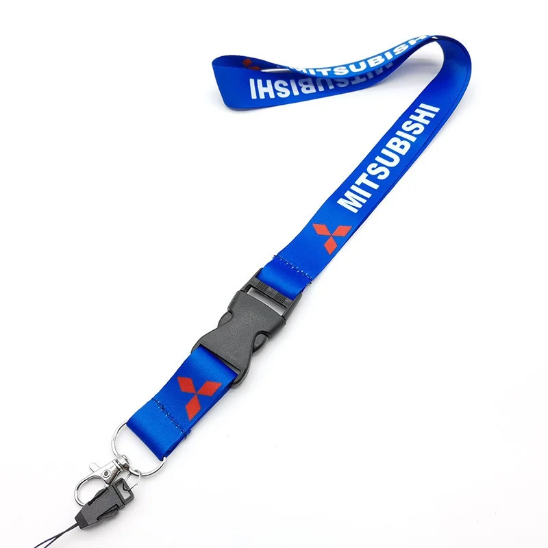For Mitsubishi Ralliart Lancer Outlander 3 l200 EX10 ASX Lanyard Nylon Printing Car Logo Keychain Motorcycle Auto Fashion Gifts
