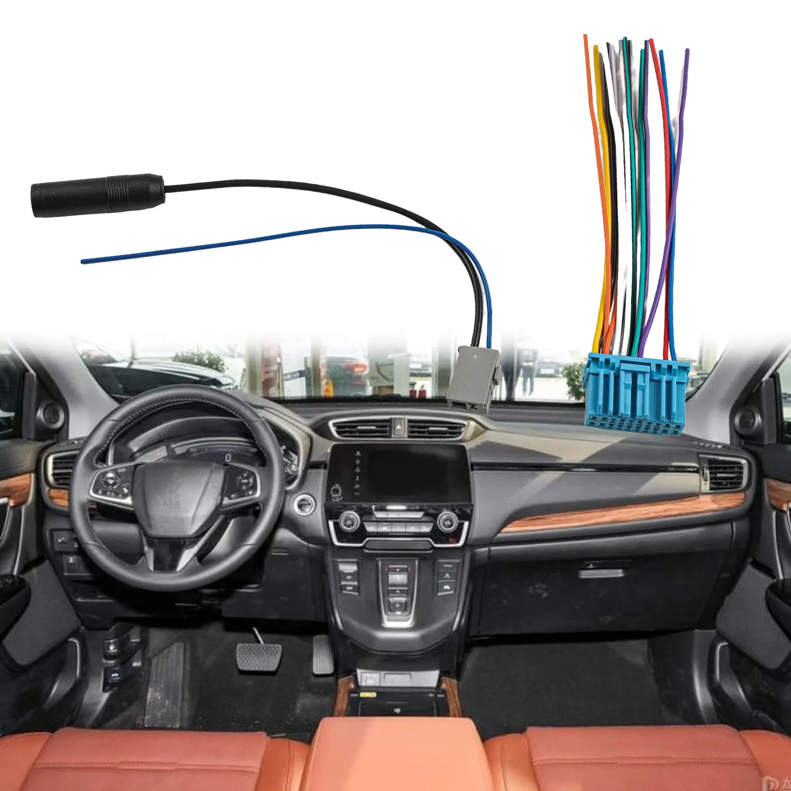 Car Audio Electrical Adapter for Honda Models from 1998 to 2009 Including Civic Accord CRV and with 12V Support