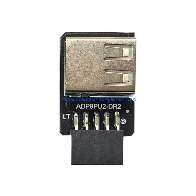 

F68C 9Pin to 2 Ports USB2.0 Dual USB A 9 Pin Female Adapter Motherboard Converter
