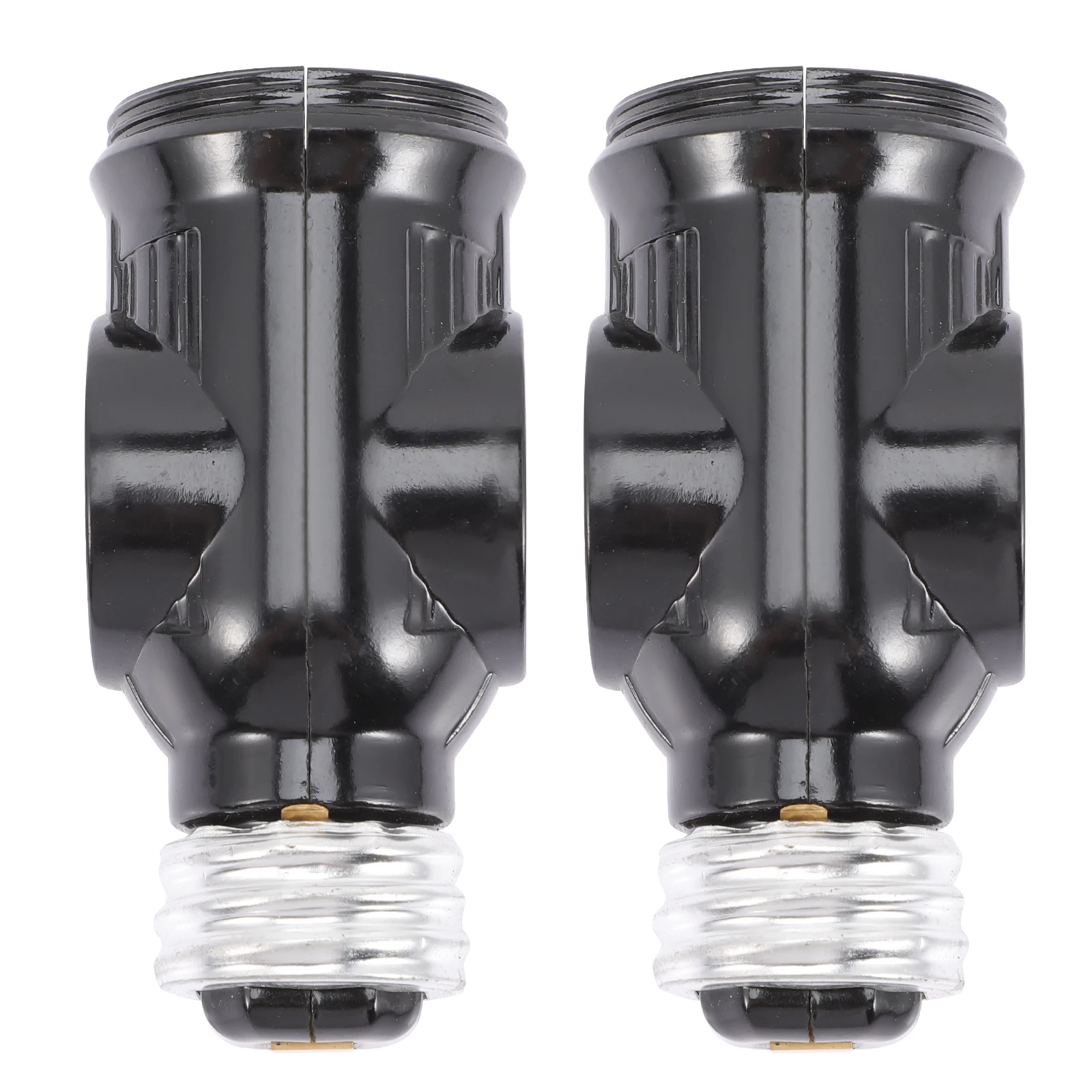 

2Pcs E26 Bulb Socket Splitter Lamp Holder Plug Adapter Outlet Converter for Home Light Socket To Plug Adapter Workshop Garage