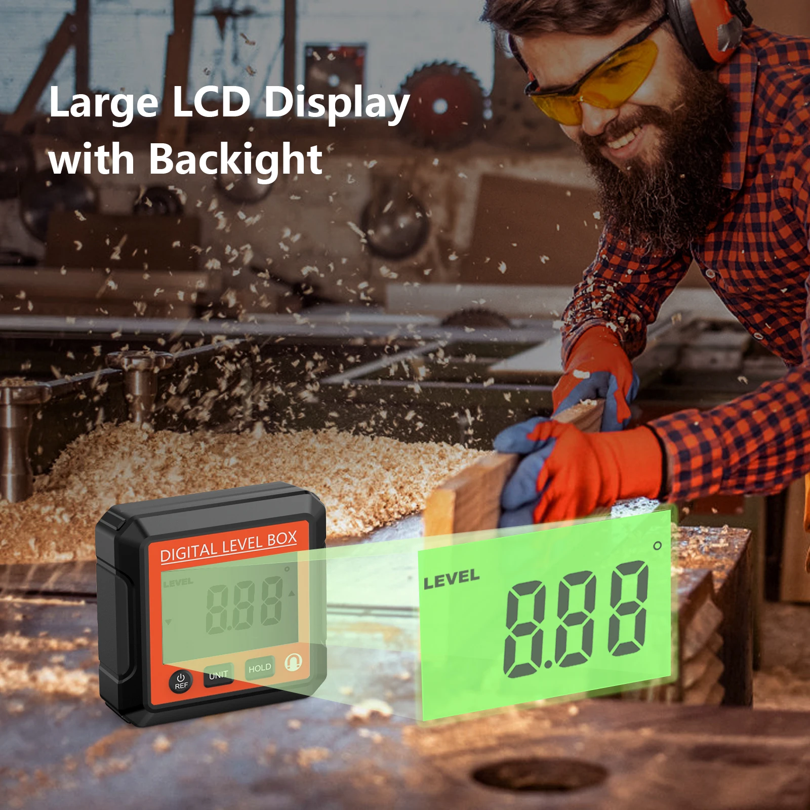 Goniometro di livello digitale 3 in 1 Inclinometro Cercatore angolare digitale Misuratore di angolo di livello elettronico Scatola di livello magnetico senza bolla