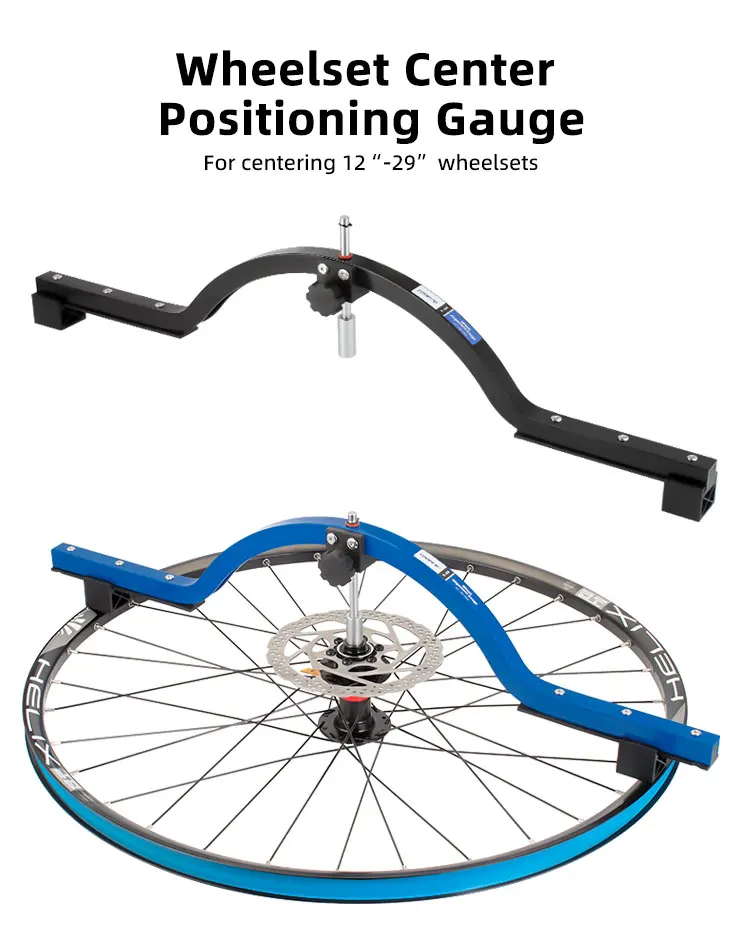 TOOPRE Radnaben-Messgerät für 12 bis 29 Zoll Laufradsätze, Werkzeug zur Positionierung der Fahrradfelgenmitte und zur Korrektur des Laufradbiegens – Detail 1