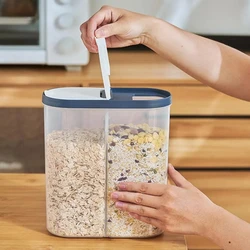 Transparent PP Plastic Sealed Jar, Cereal Dispenser, Storage Box, Food Grain, Rice Containers, Cereal Nut Storage Box, Kitchen