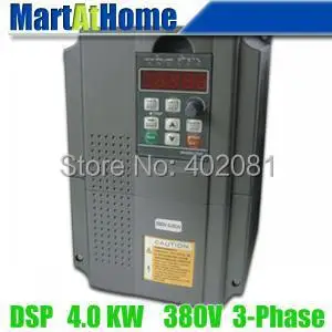 5HP 4KW 380V 3-Phase VFD Variable Frequency Drive Inverter DSP Control System for CNC Router Machine, Milling Machine, Lathe