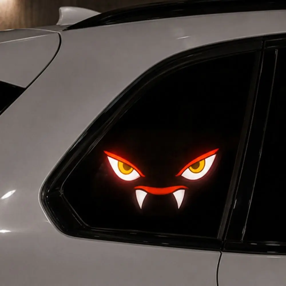 Wireless Solar Powered Car Neon Light Vibration Lights on Suction Cup Smart LED Lights Dynamic Display Car Interior Decor Light