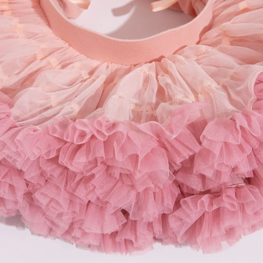 Fluffy Layers Girls Tutu Skirt Soft Tulle Elastic Waist Pettiskirt Lightweight Micro Stretch Princess Skirt Photo Shoot